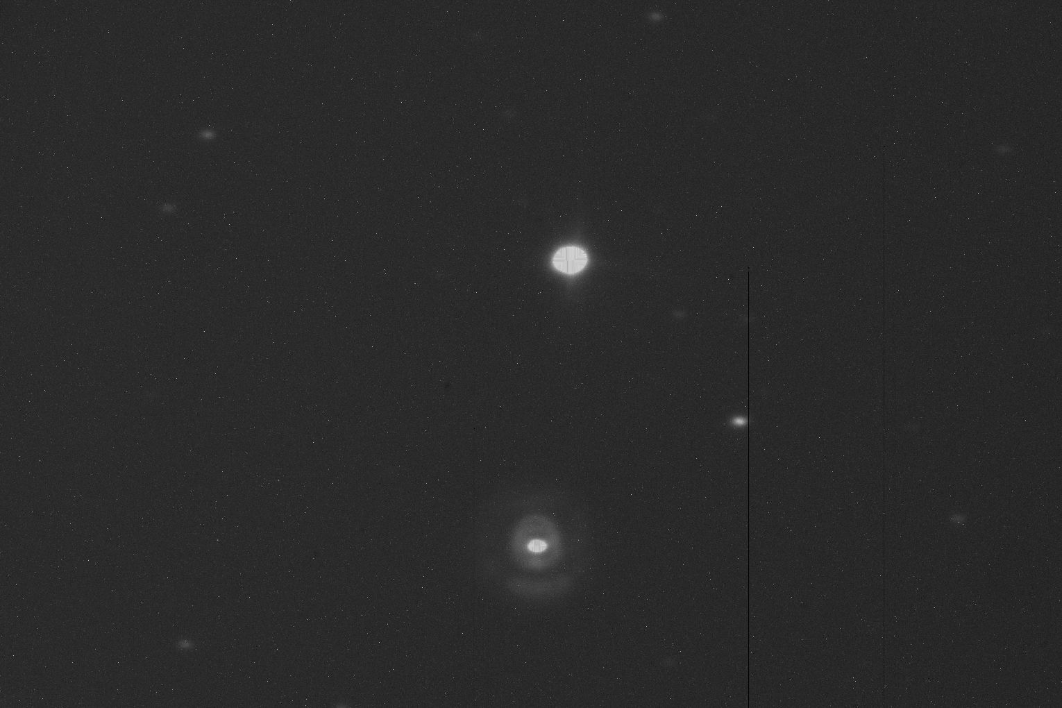 Eskimo Nebula (NGC 2392) Date: 3-26-08 Exposure: 60 Second w/ H-alpha Magnitude: 10.1 Processing: -dark -flatfield bad pixel removal despeckle  